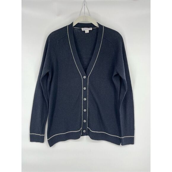 Pendleton Sweaters - Pendleton Vintage 2000's Silk Wool Cashmere Blend Cardigan Navy Women Size Large